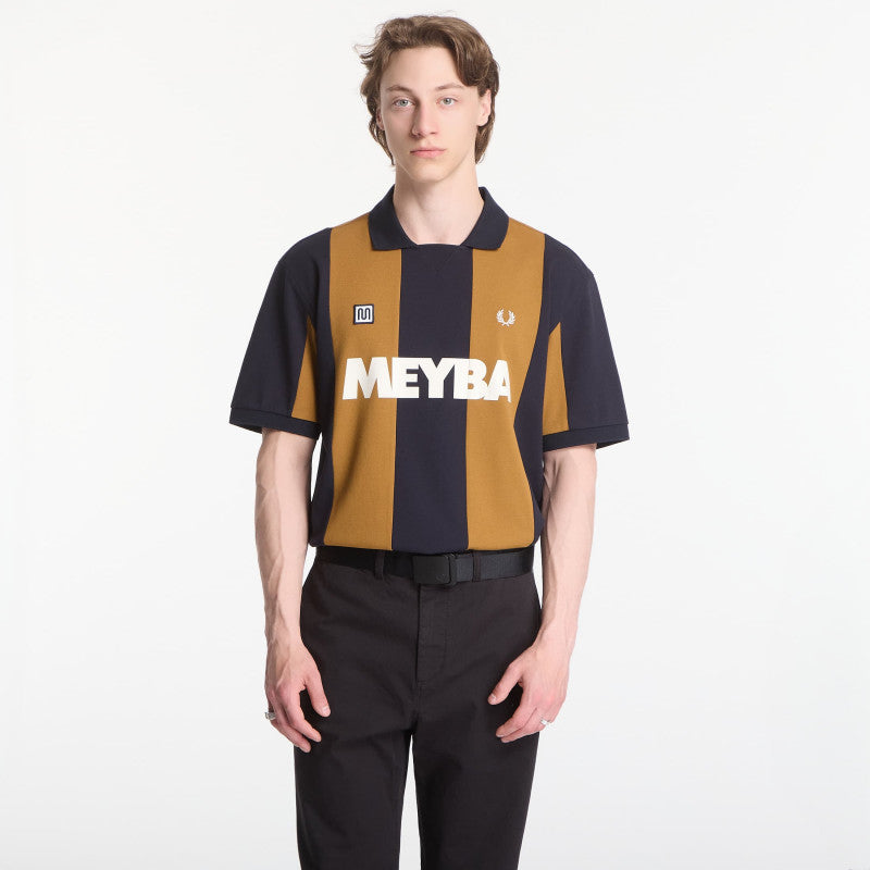 Fred Perry Meyba Cut And Sew Polo Shirt Brown