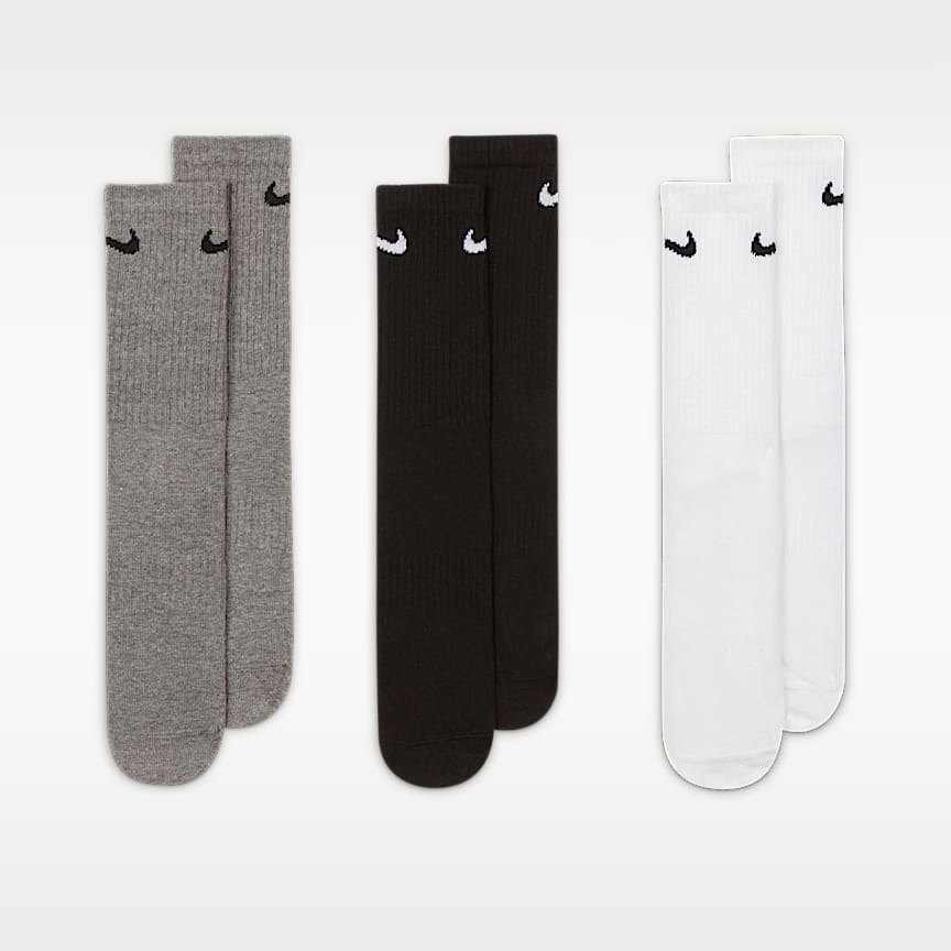 Nike Everyday Lightweight Training Crew Socks 3-Pack Multi-Color