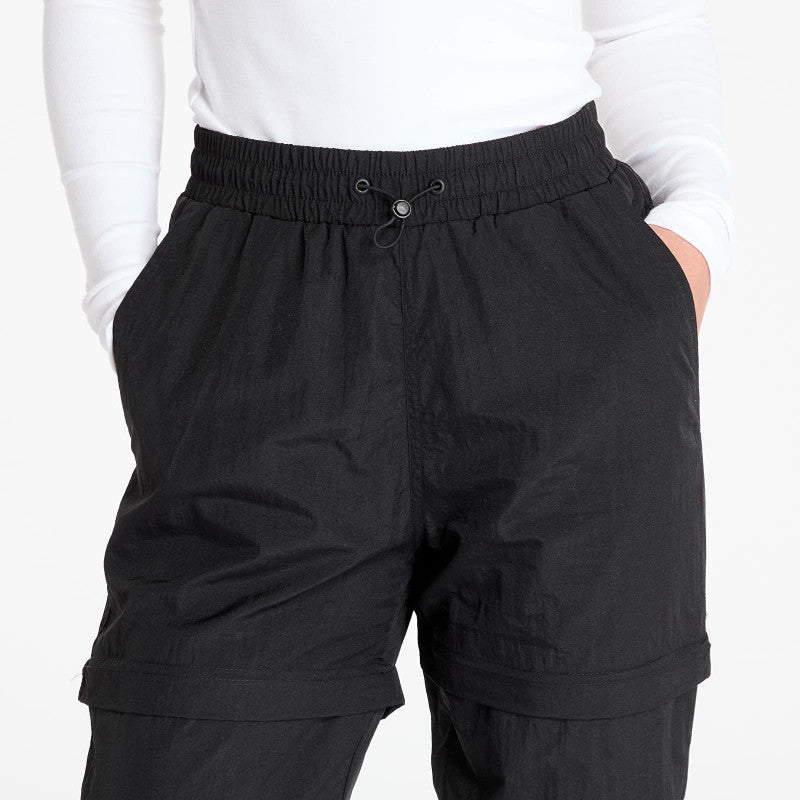 Urban Classics Ladies Shiny Crinkle Nylon Zip Pants Black