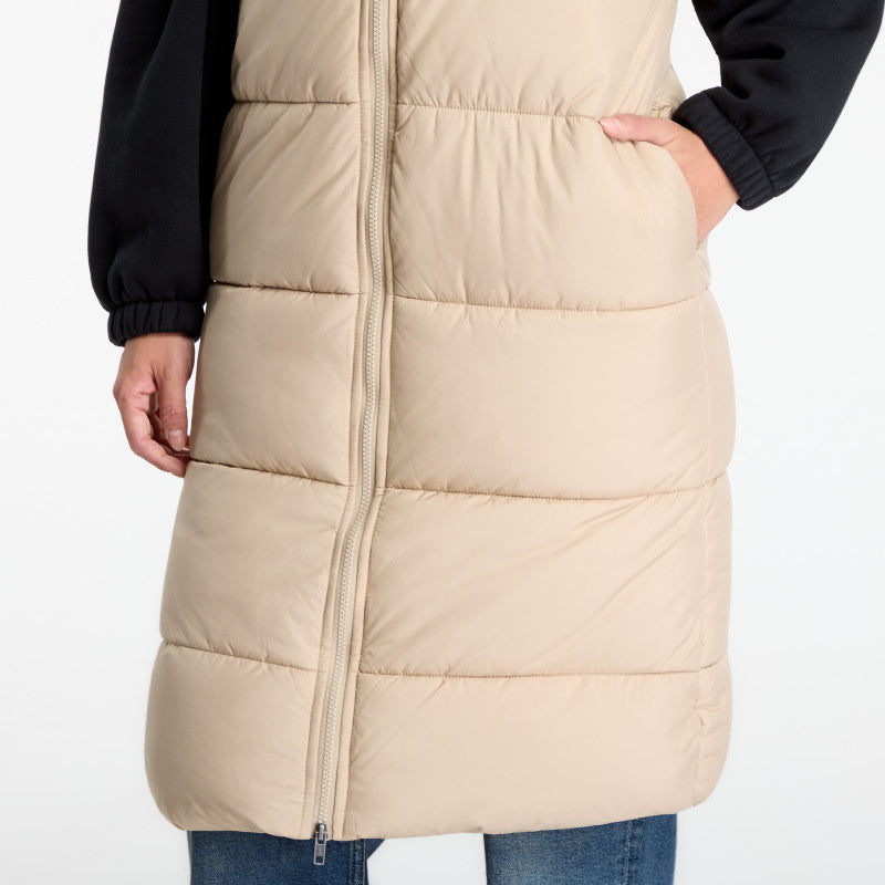 puchowa Urban Classics Ladies Long Puffer Vest Wet Sand