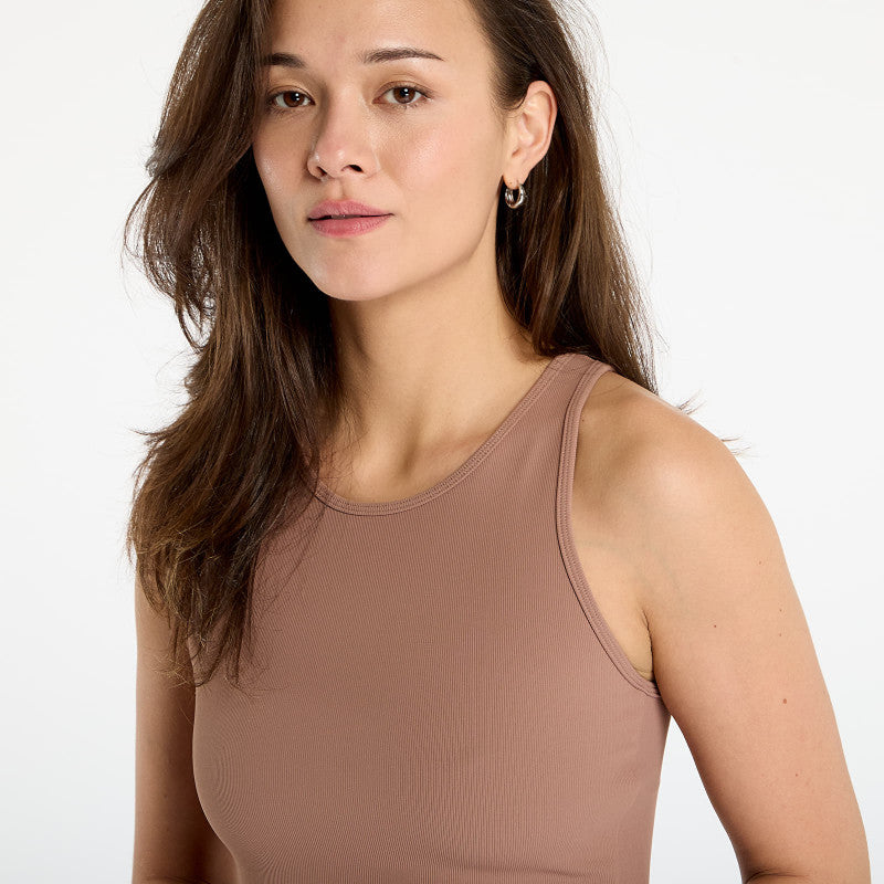 Urban Classics Ladies Sports Top Rib Light Brown
