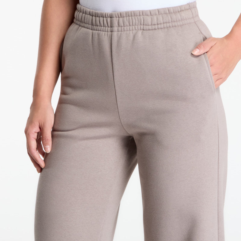Urban Classics Fluffy Wideleg Trackpants Deep Taupe