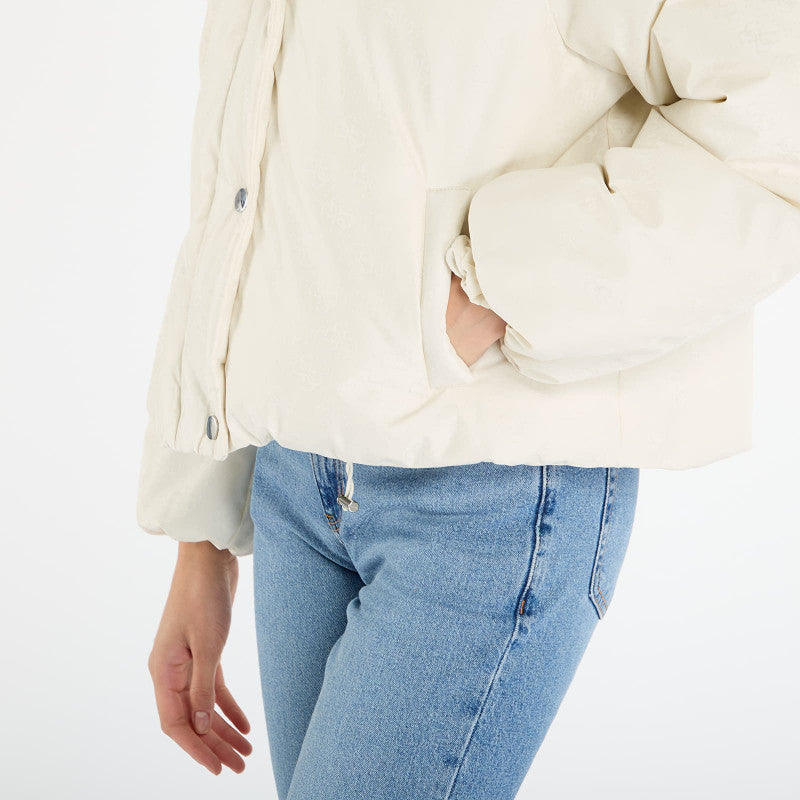 GUESS 4G Boxy Puffer Jacket Cream