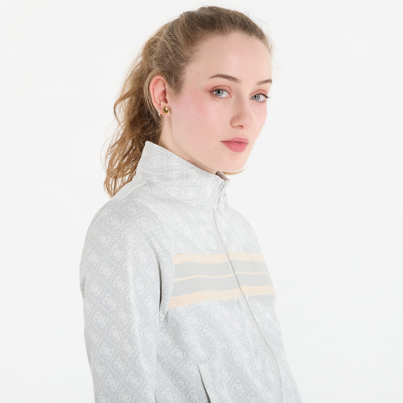 GUESS 4G Jacquard Full Zip Sweatshirt Elegant Jacquard