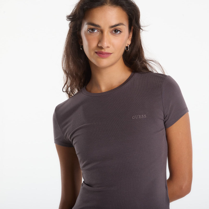 GUESS Lotus Slim Ss T-Shirt Darkest Grey