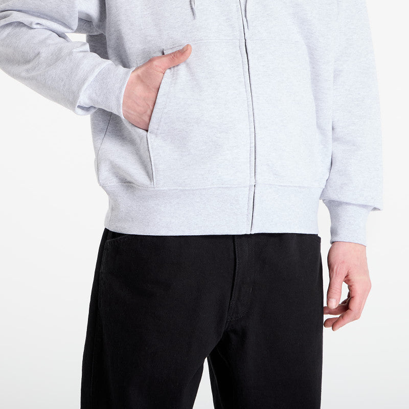 Vans World Tour Loose Full Zip Hoodie Light Grey Heather