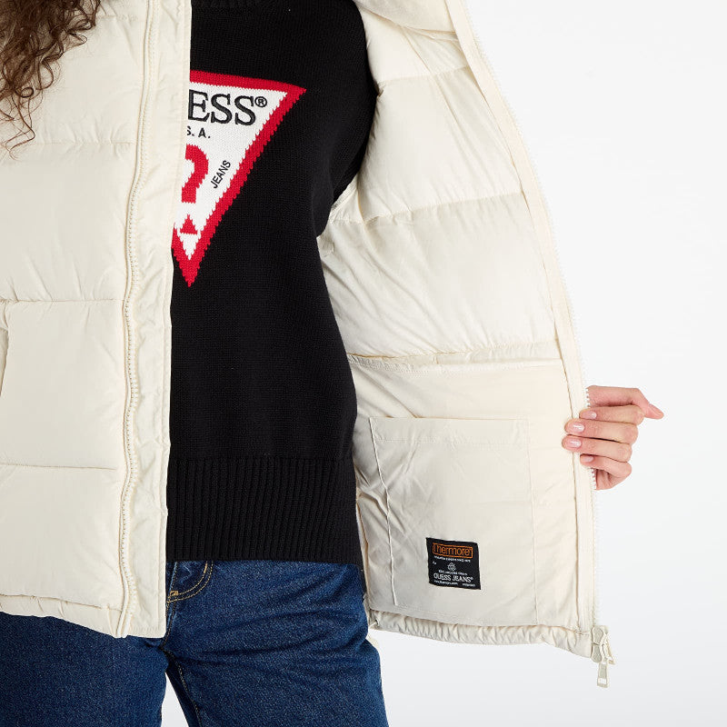 Guess Jeans Reg Lenght Puffer Cream