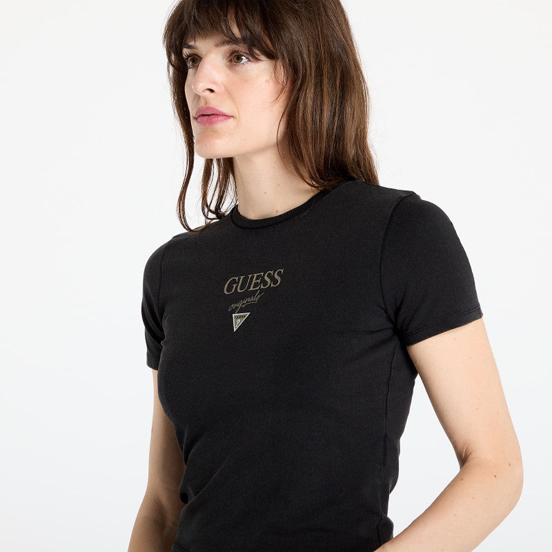 GUESS Originals Go Vintage Baker T-Shirt Jet Black Multi