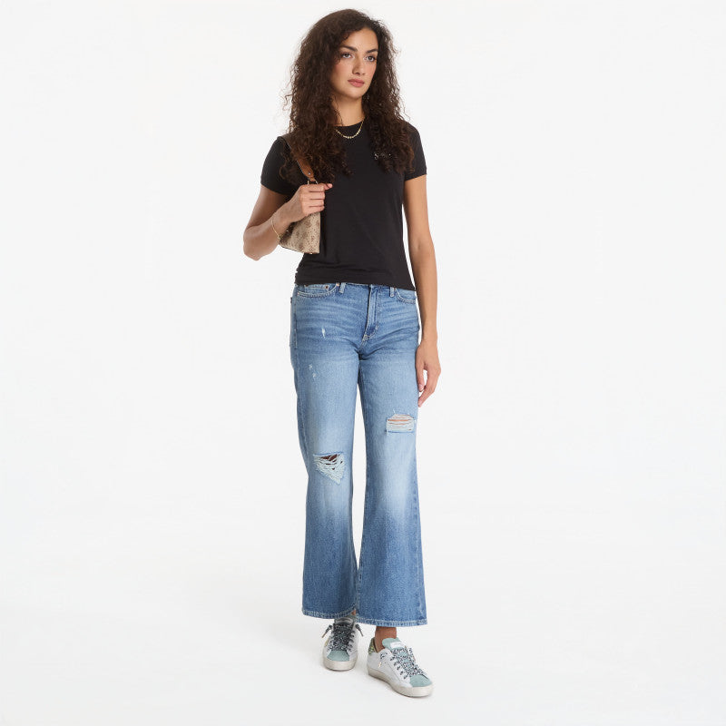 Jeansy GUESS Mid Rise Slouchy Fit Brown