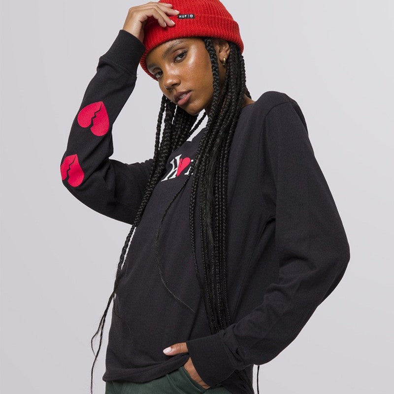 HUF Milton Relax WMNS Longsleeve Black