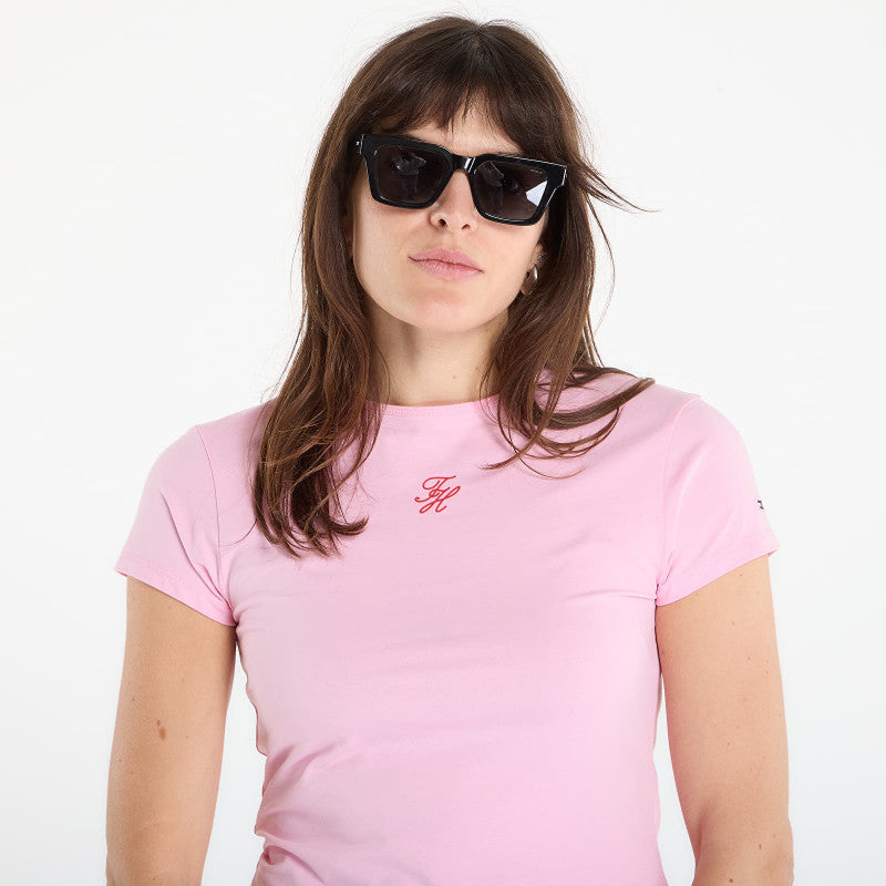 Tommy Hilfiger Script Slim Ss Tee Classic Pink