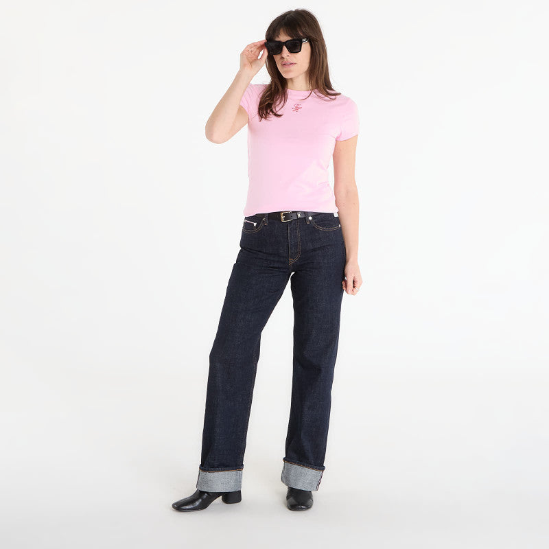 Tommy Hilfiger Script Slim Ss Tee Classic Pink