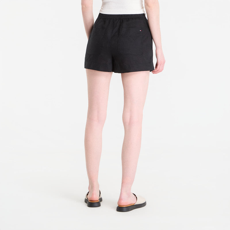 Tommy Hilfiger Ess Linen Pull On Short Black