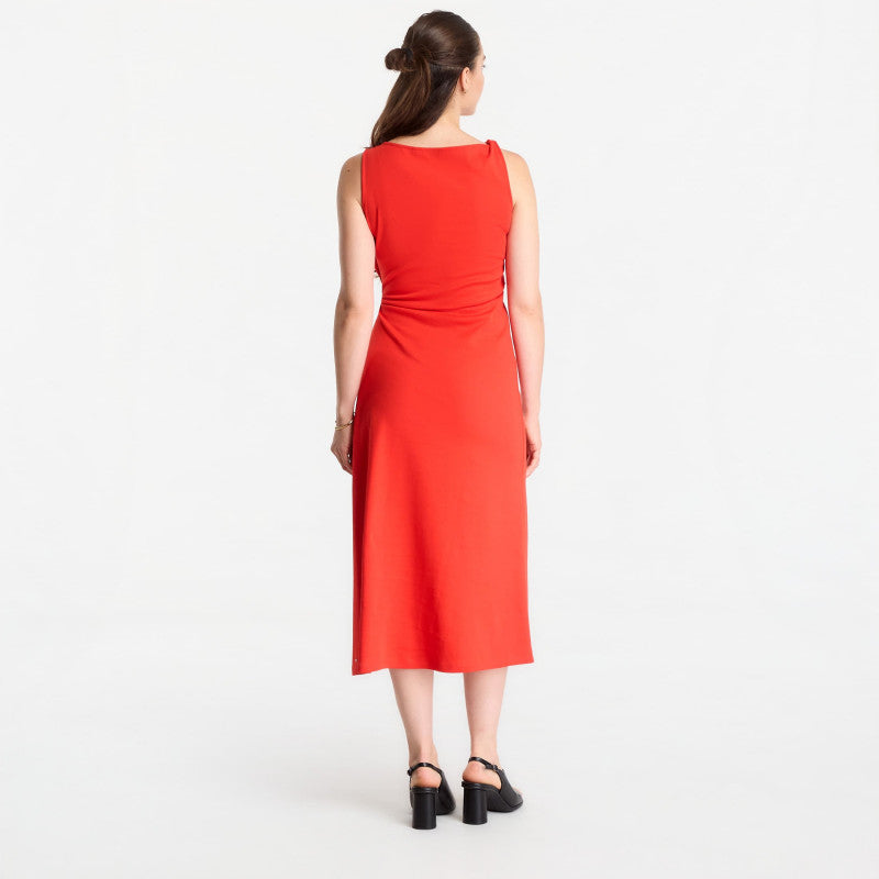 Sukienka Tommy Hilfiger Interlock Knot Detail Dress Fire Red