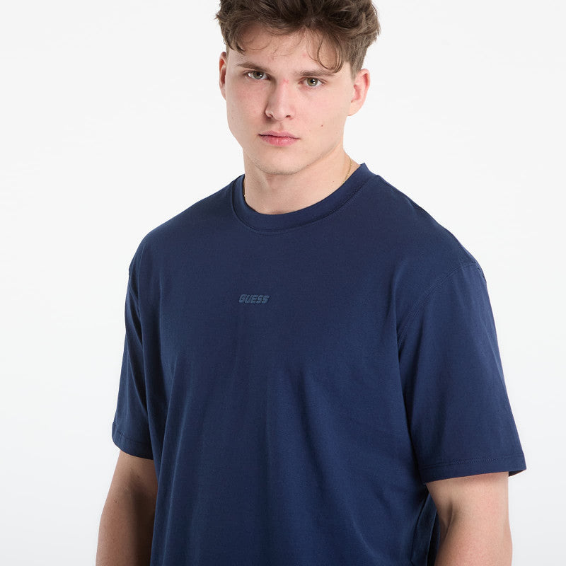 GUESS Giano Cn Ss T-Shirt Silk Blue
