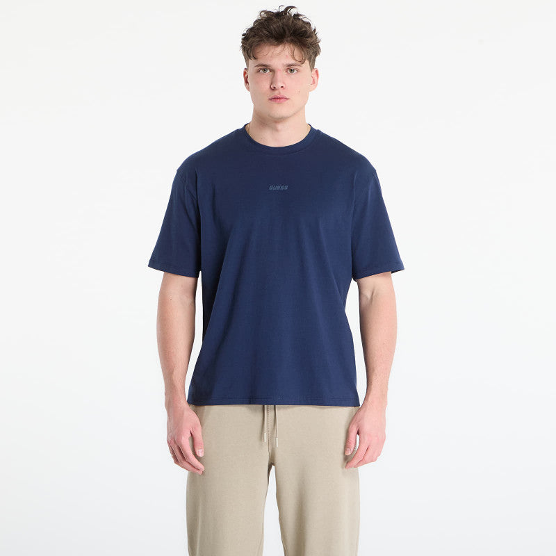 GUESS Giano Cn Ss T-Shirt Silk Blue